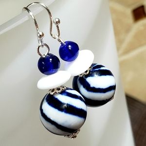 Topsy Turvy Tea Party Ceramic Handcrafted Earrings